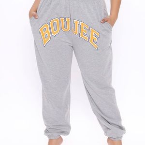 Cotton Gray “BOUJEE” joggers